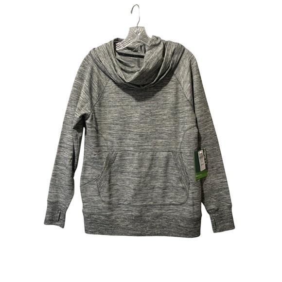 L.L. Bean Sweaters - LL Bean Beans Cozy Pullover Marled Gray Cowl Neck Hoodie Sweatshirt L 506908